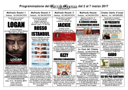 Filmcircuito settimanale 2 - 7 marzo 2017