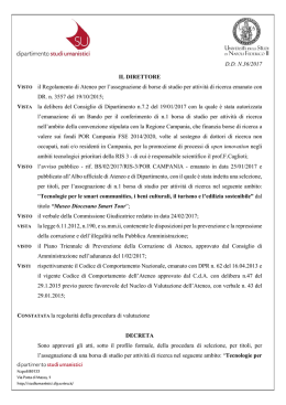 Approvazione atti D.D. N. 36/2017 - Napoli