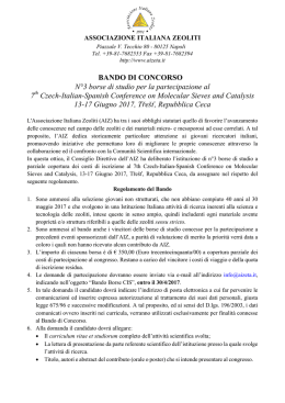 Bando Borse CIS 2017 - Associazione Italiana Zeoliti