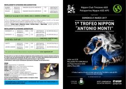 1° Trofeo Nippon "Antonio Monti" - 5 marzo 2017