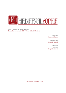 Studi e ricerche sui saperi Medievali Peer e