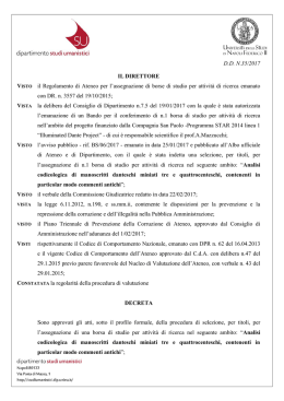 Decreto del Direttore n. 35/2017 - Università degli Studi di Napoli