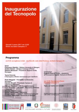 Programma - Regione Emilia Romagna
