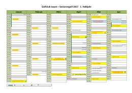 Kalender - Seniorengolf im Golfclub Issum