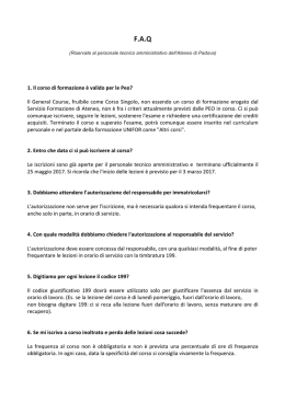 FAQ - Università di Padova