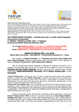 x edizione 25-2-2017 - Forum Terzo Settore Lazio