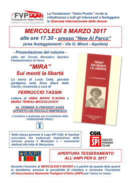 Mira - Sui monti la libertà -Volantino per 8 marzo 2017