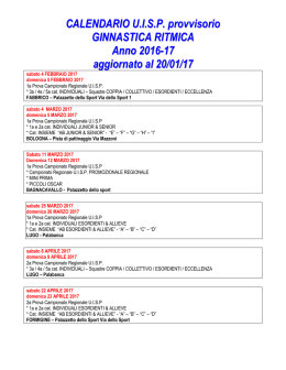 calendario regionale 2016/2017