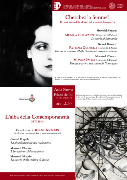 Volantino - Seminari di storia contemporanea