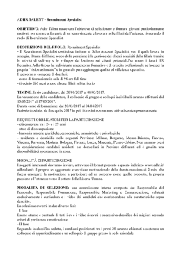 Recruitment Specialist- corso gratuito, Bologna