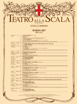 marzo 2017 - Teatro alla Scala