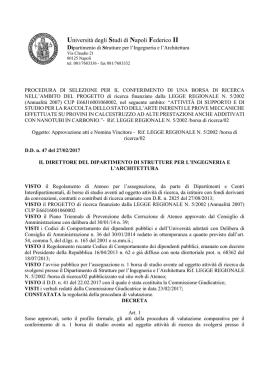 Approvazione atti D.D. N.47 - Università degli Studi di Napoli