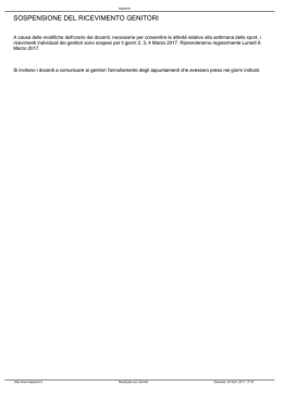 sospensione del ricevimento genitori