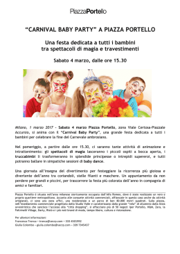 “carnival baby party” a piazza portello