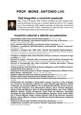 prof. mons. antonio livi - Centro Culturale Il Faro Modena