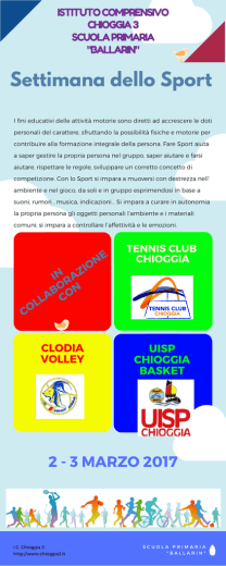 Settimana dello Sport - Istituto Comprensivo Chioggia 3