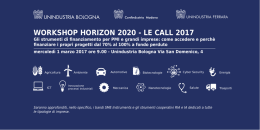 workshop horizon 2020 - le call 2017