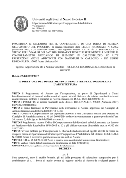 Approvazione atti D.D. N.49 - Università degli Studi di Napoli