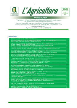 Leggi l`ultimo numero - Confagricoltura Milano