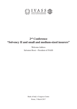 Solvency II and small and medium-sized insurers