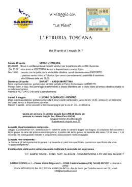 etruria toscana - Associazione "La Pieve"