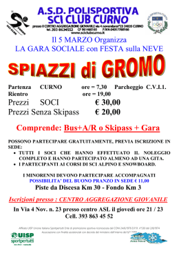 05 Marzo 2017 Gara sociale a Spiazzi di Gromo