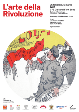 L`arte della Rivoluzione 25 febbraio/5 marzo 2017 CFZ Cultural