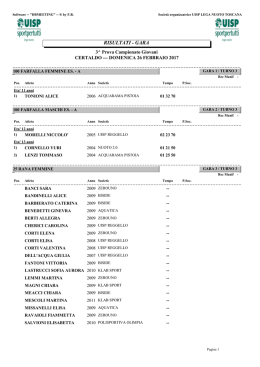 Pomeriggio - lega nuoto toscana