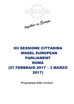Programma MEP Roma 2017