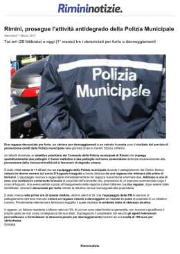Rimini, prosegue l`attività antidegrado della Polizia