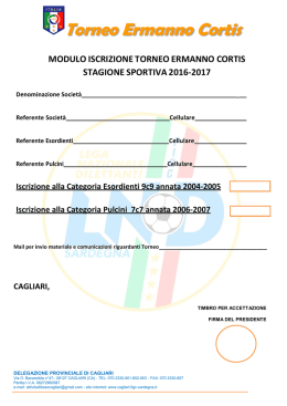Torneo Ermanno Cortis - Figc Delegazione Cagliari