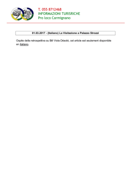 (Italiano) La Visitazione a Palazzo Strozzi