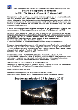 Sciata e ciaspolata in notturna in Val Zoldana