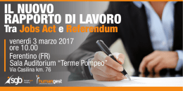 Ferentino, 3 marzo — Sala Auditorium, Terme Pompeo