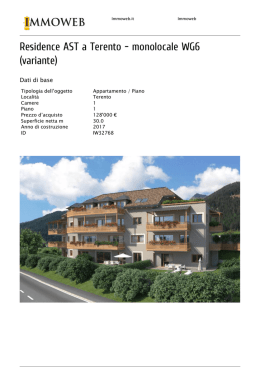 Residence AST a Terento - monolocale WG6 (variante)
