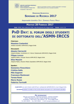Seminari di Ricerca 2017 - PhD Day