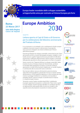 Europe Ambition - Alleanza Italiana per lo Sviluppo Sostenibile