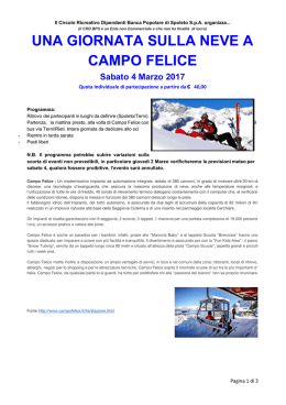 Locandina Campo Felice - Una giornata sulla neve 4.3.17