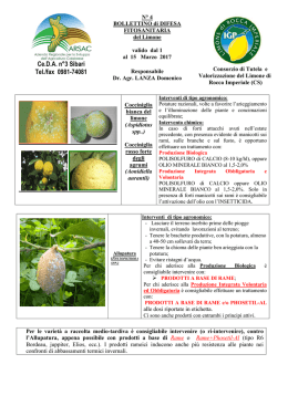ARSAC_bollettino di difesa fitosanitaria del limone n. 4