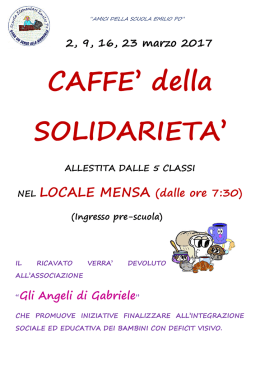 locandina Caffè della Solidarietà
