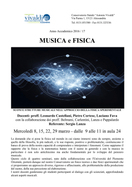 MUSICA e FISICA - Conservatorio Vivaldi