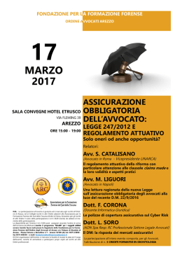 marzo 2017 - Ordine degli Avvocati di Arezzo