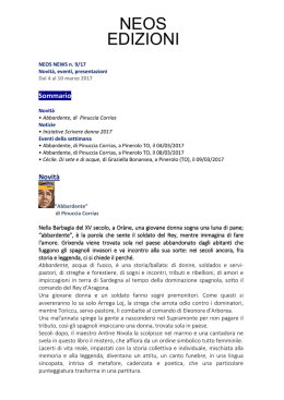 Neos News n&deg; 9 Novit&agrave; Eventi e Presentazioni dal 4