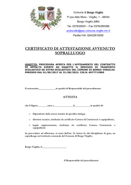 certificato di attestazione avvenuto sopralluogo