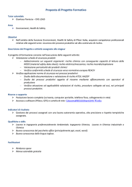 STAGE EXTRACURRICULARE EHS - Pfizer Italia s.r.l