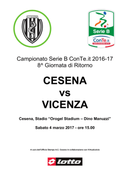 Vicenza - Cesena Calcio