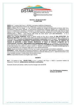 D.D. n. 39/2017 - Università degli Studi di Napoli Federico II