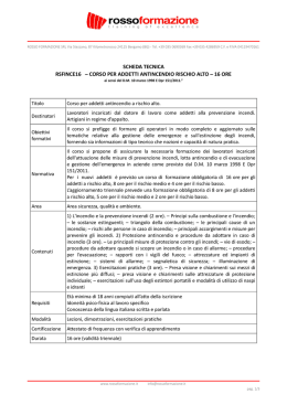 Antincendio rischio alto 16 ore