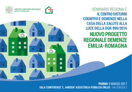 nuovo progetto regionale demenze emilia-romagna
