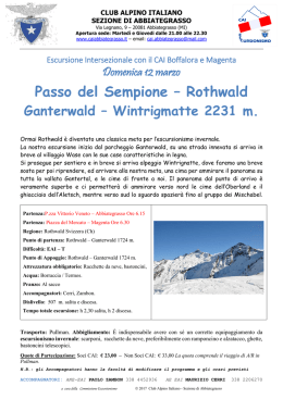 Passo del Sempione – Rothwald - CAI